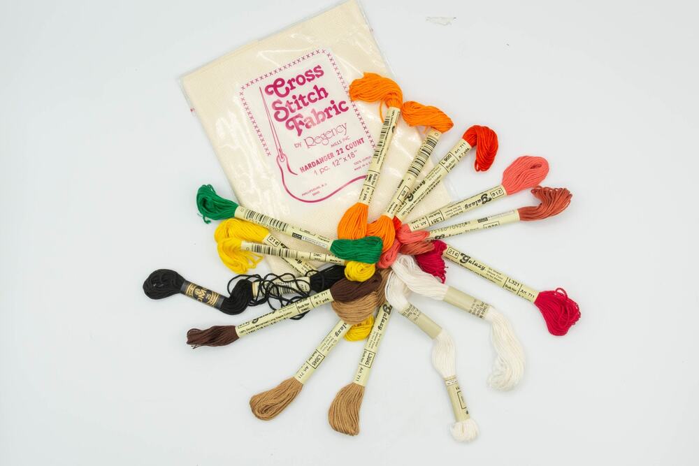 Vintage Regency Cross Stitch Kit | 22 Count Hardanger Fabric & Floss Assortment